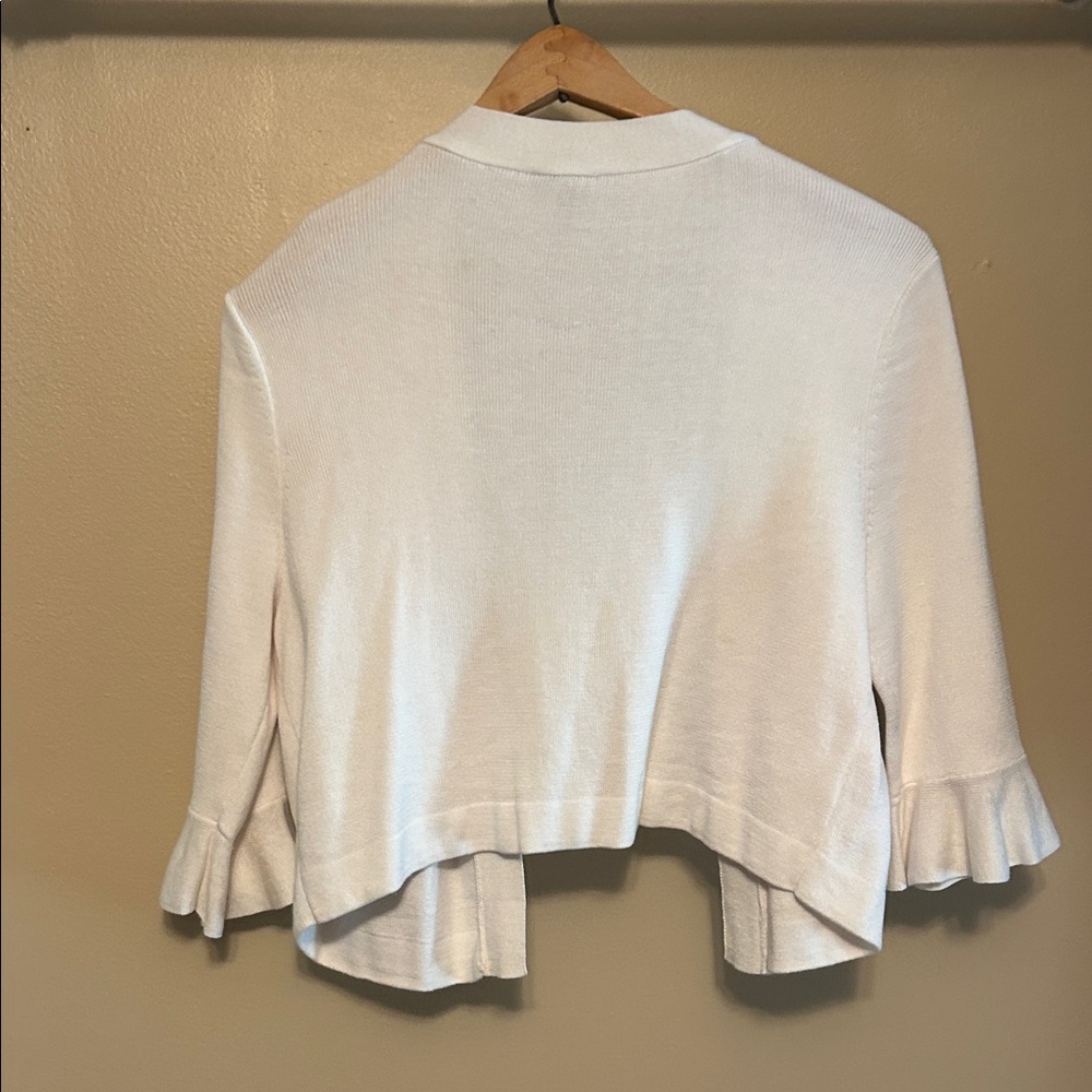 Talbots Cream Open-Front Cardigan - Picture 5 of 5